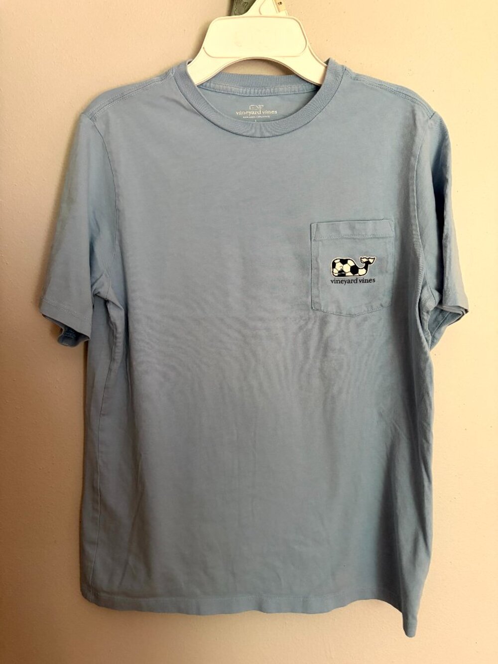 Vineyard Vines Boys Blue Soccer Pocket T-shirt Large